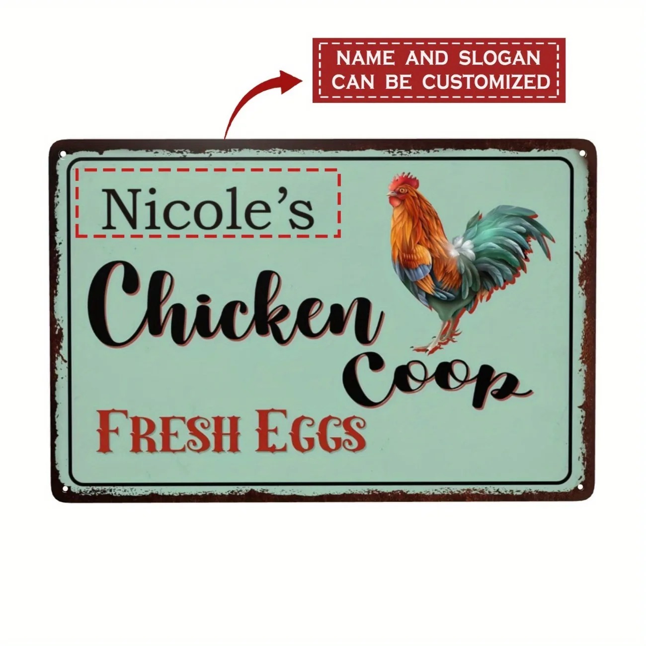 Urban Farming Is - Custom Text Chicken Coop Sign Personalized