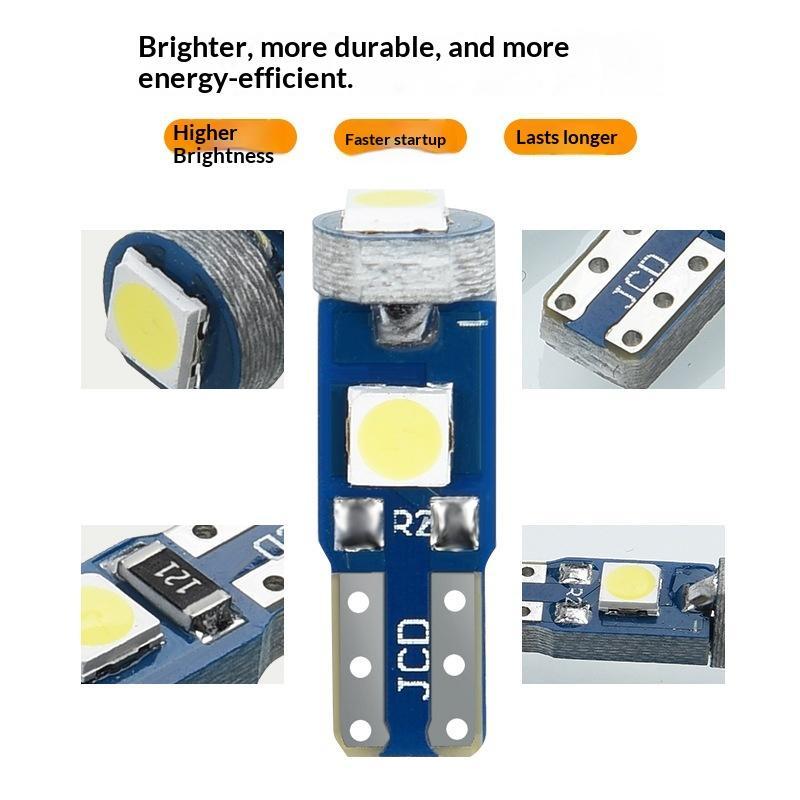 10Pcs T5 Led Bulb Canbus W3W 7 - đánh giá và giá Grow Light T5
