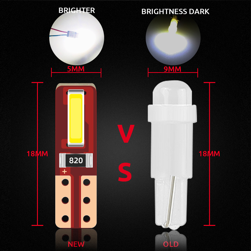 10Pcs T5 Led Bulb Canbus W3W 7 - đánh giá và giá Grow Light T5